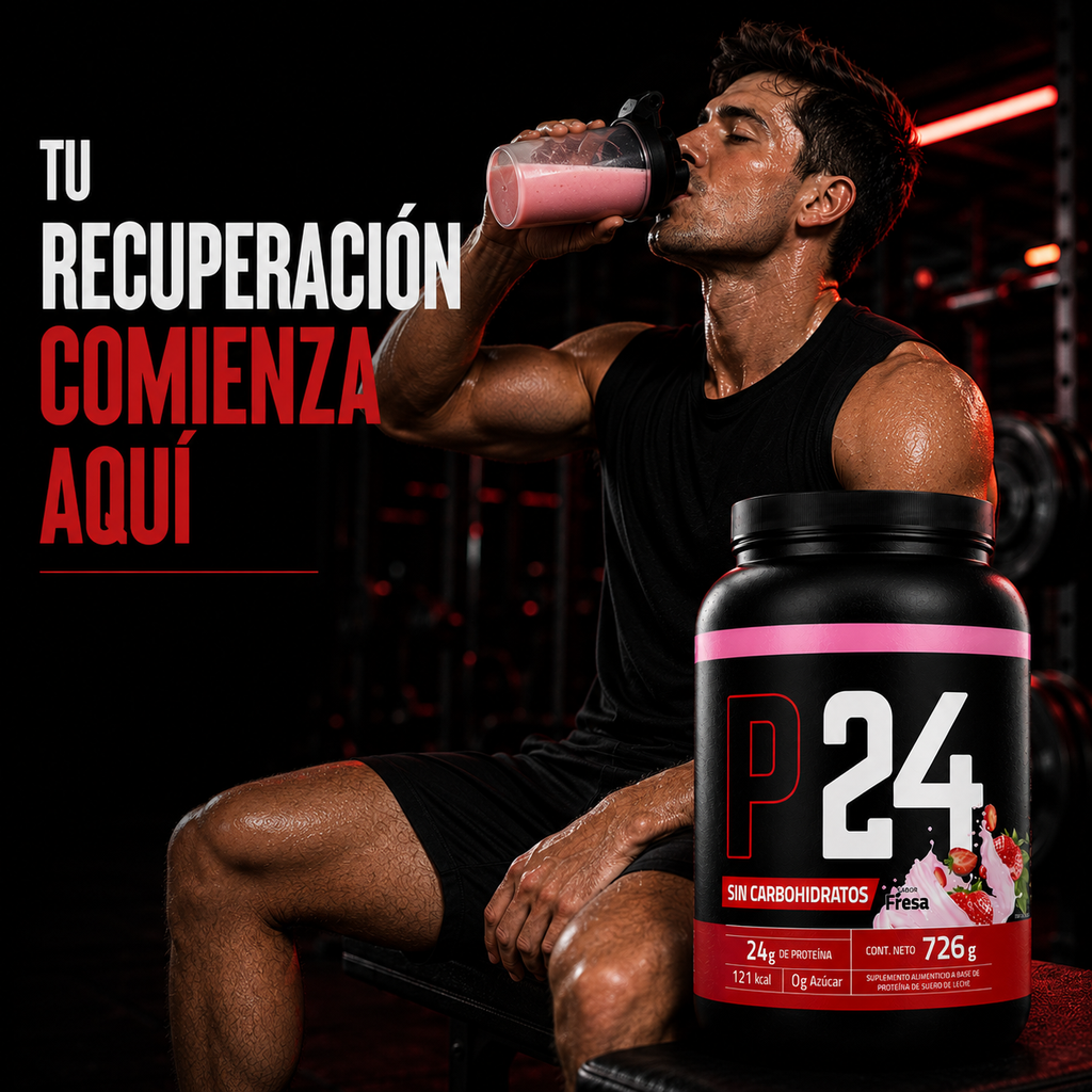 RED Proteína Aislada | 726g | Fresa | 24gr proteína por servicio | 22 porciones