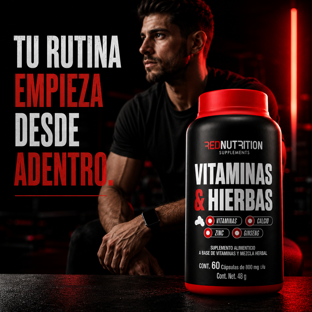 RED Vitaminas & Hierbas | 60 cáps | 800mg c/u | 60 porciones