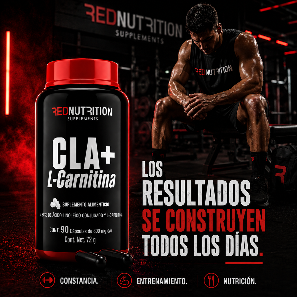RED CLA + L-Carnitina | 90 cáps | 800mg c/u | 45 porciones