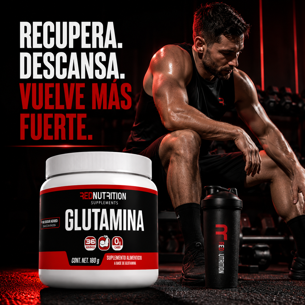 RED  L-Glutamina | 180g | Sin Sabor  | 36 porciones